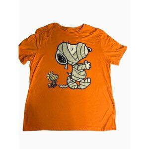 Snoopy and Woodstock Halloween Graphic T-Shirt L Peanuts Hybrid Apparel